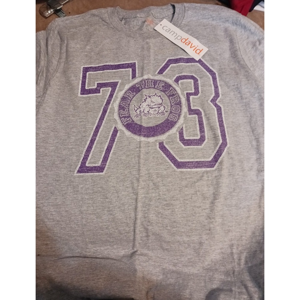 NEW Camp David NCAA‎ Texas Christian University TCU Fear the Frog Tee, Size Med